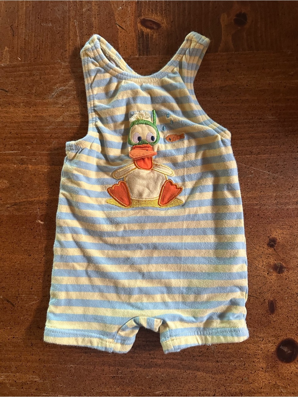 St. Bernard for Dunnes Stores Striped Stretchy Vintage Baby Romper
